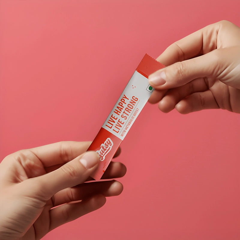 Just Tear this Strawberry Flavored Sachet